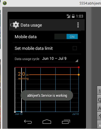 Data Usage of Android App